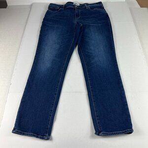 Paige Jeans Women 32x27* Brigitte Boyfriend Cropped Dark Blue Faded Denim Tag 29